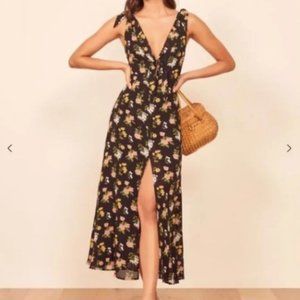 Reformation Harper Dress in Sylvie Black Floral sz 0